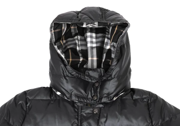BURBERRY BLUE LABEL Detachable Hood Check Lining Down Jacket K-175807_004