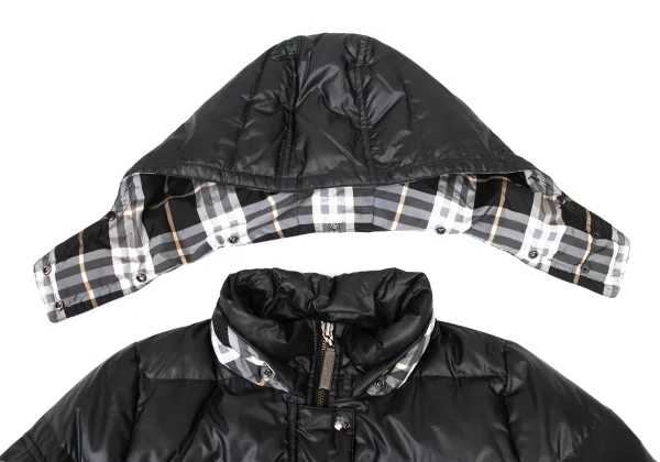 BURBERRY BLUE LABEL Detachable Hood Check Lining Down Jacket K-175807_006