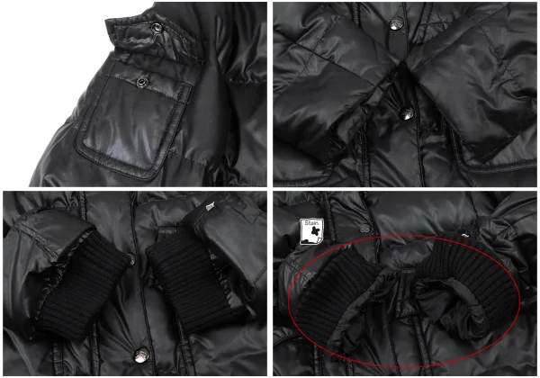 BURBERRY BLUE LABEL Detachable Hood Check Lining Down Jacket K-175807_009