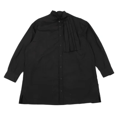 Yohji Yamamoto POUR HOMME Pleats Design Stand Collar Shirt