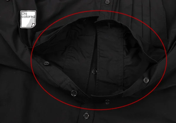 Yohji Yamamoto POUR HOMME Pleats Design Stand Collar Shirt K-175810_010