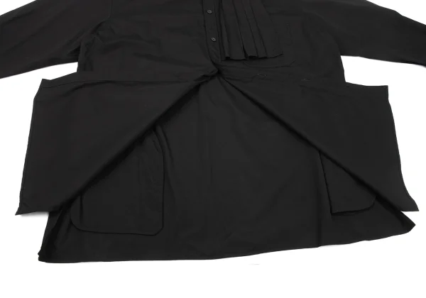 Yohji Yamamoto POUR HOMME Pleats Design Stand Collar Shirt K-175810_013