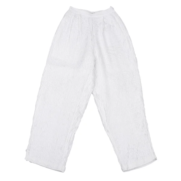 ASHA BY MDS Pleats Cotton Pants White XS-S K-175813_001