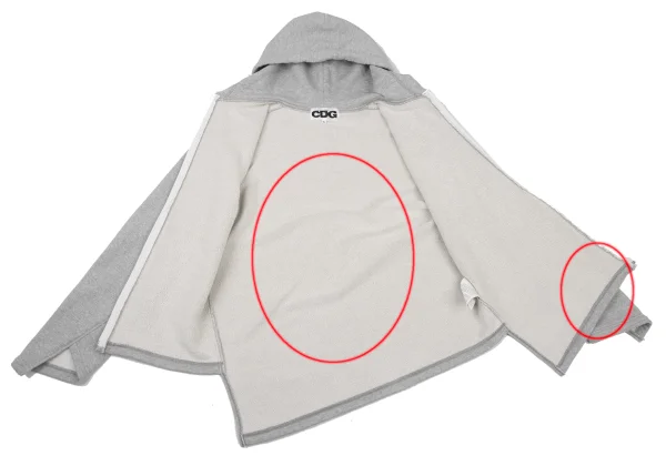 CDG Logo Print Twisted Zip Hoodie K-175814_013