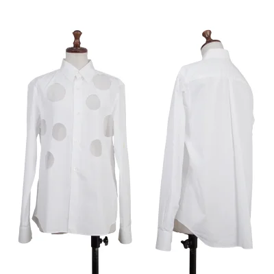 robe de chambre COMME des GARCONS Dot Pattern Sheer Panel Shirt 
