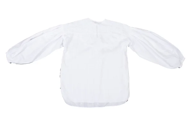 ASHA BY MDS Cotton Graphic Embroidered Balloon Sleeve Skipper Blouse K-175817_013