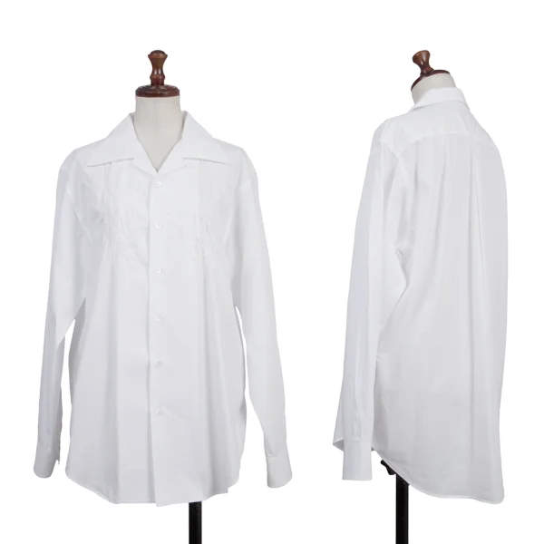 tricot COMME des GARCONS Floral Embroidery Open Collar Shirt White S-M K-175818_001