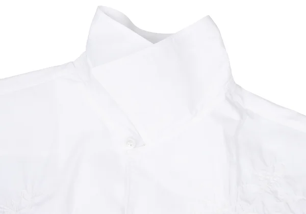 tricot COMME des GARCONS Floral Embroidery Open Collar Shirt K-175818_005