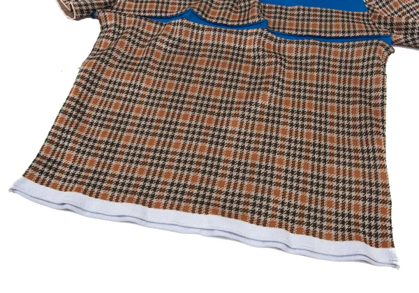 COMME des GARCONS HOMME PLUS Line Switching Houndstooth Polo Shirt K-175821_008