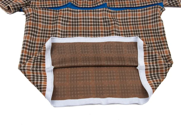 COMME des GARCONS HOMME PLUS Line Switching Houndstooth Polo Shirt K-175821_010