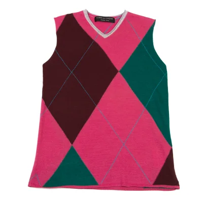 COMME des GARCONS HOMME PLUS Argyle V-neck Knit Vest