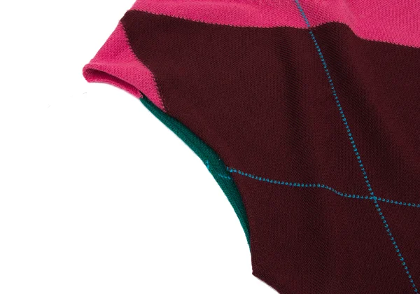 COMME des GARCONS HOMME PLUS Argyle V-neck Knit Vest K-175822_006