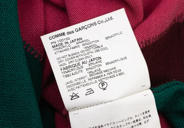 COMME des GARCONS HOMME PLUS Argyle V-neck Knit Vest K-175822_013