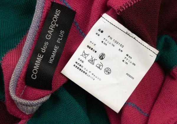 COMME des GARCONS HOMME PLUS Argyle V-neck Knit Vest K-175822_014