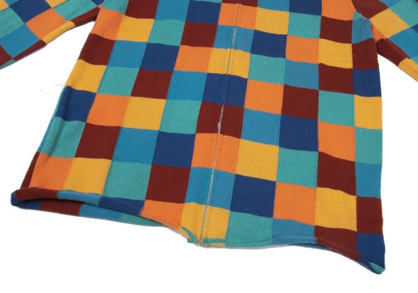 COMME des GARCONS HOMME PLUS Colorful Check Jacquard Psychedelic Knit Cardigan K-175823_009