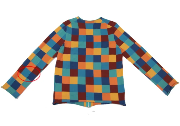 COMME des GARCONS HOMME PLUS Colorful Check Jacquard Psychedelic Knit Cardigan K-175823_011
