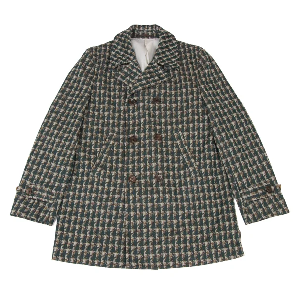 COMME des GARCONS HOMME PLUS Geometric Design Half Coat Green M K-175830_001