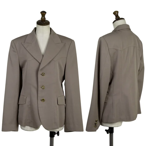 robe de chambre COMME des GARCONS Western-style Yoke Switching Jacket Mocha L K-175838_001