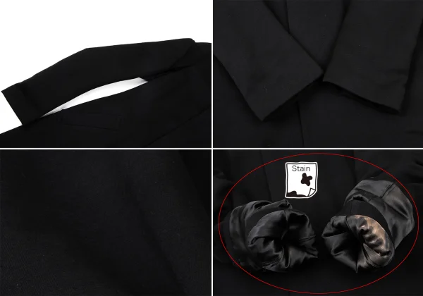 COMME des GARCONS Back Feather Embellishment Balmacaan Coat K-175839_011