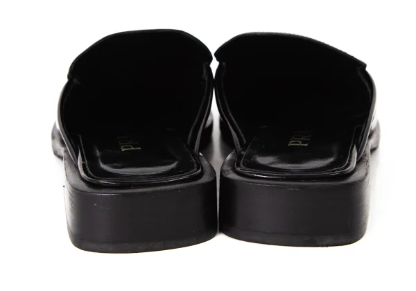 PRADA Fringe Leather Square Toe Mules K-175844_004