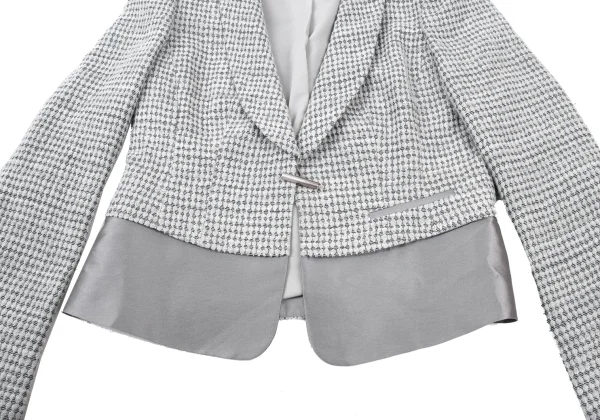 ARMANI COLLEZIONI Blended Fabric Textured Shawl Collar Jacket K-175848_006