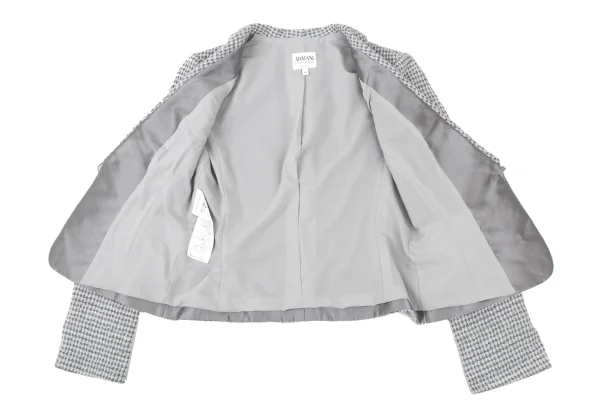 ARMANI COLLEZIONI Blended Fabric Textured Shawl Collar Jacket K-175848_009