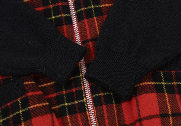 Y's bis Checker Switching Knit Blouson K-175855_010