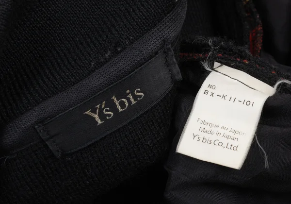 Y's bis Checker Switching Knit Blouson K-175855_020
