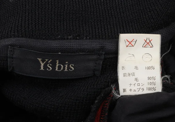 Y's bis Checker Switching Knit Blouson K-175855_021