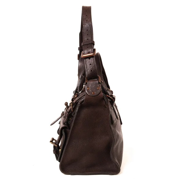 MULBERRY Suede Lining Pocket Design Leather Handbag K-175858_003