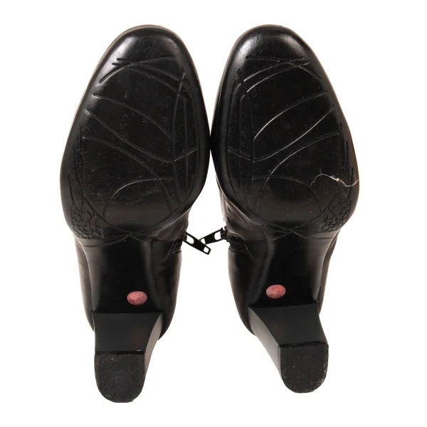 CAMPER Side Zip Leather Heel Pumps K-175861_010