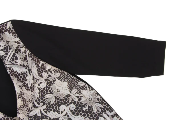 tricot COMME des GARCONS Front Floral Print Draped Neck Top K-175866_005