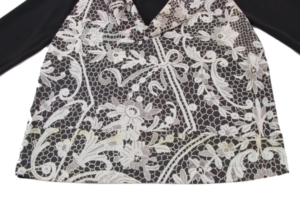 tricot COMME des GARCONS Front Floral Print Draped Neck Top K-175866_007