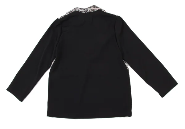 tricot COMME des GARCONS Front Floral Print Draped Neck Top K-175866_010