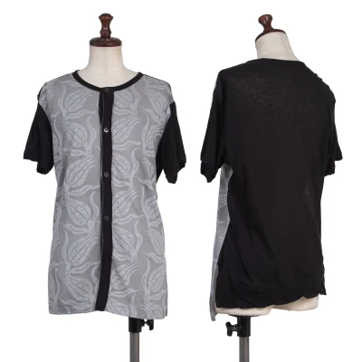 Y's Graphic Switching Front Button T Shirt
