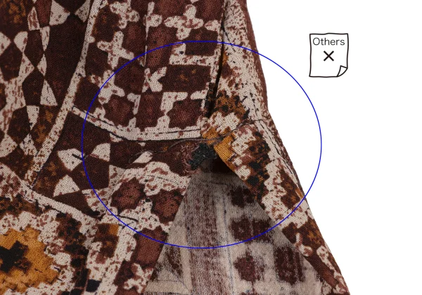 Y's Geometric Print Side Slit Blouse K-175869_009