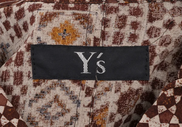 Y's Geometric Print Side Slit Blouse K-175869_014