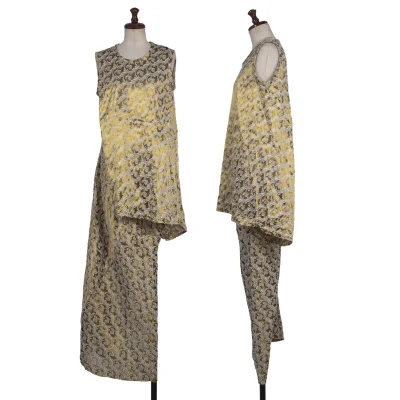 tricot COMME des GARCONS Embroidery Jacquard Asymmetry Sleeveless Dress