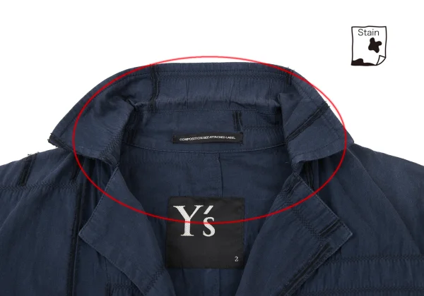 Y's Patch Stitch Design Short Sleeved Coat K-175877_005