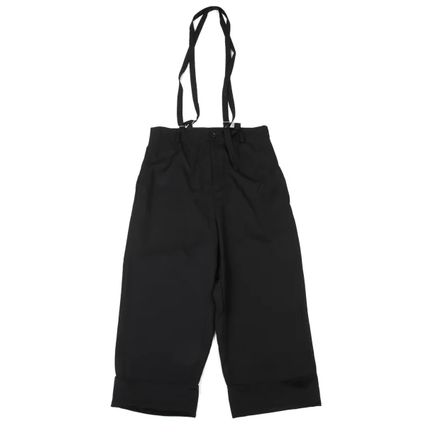 Y's Strap Wool Wide Pants Black 1 K-175881_001