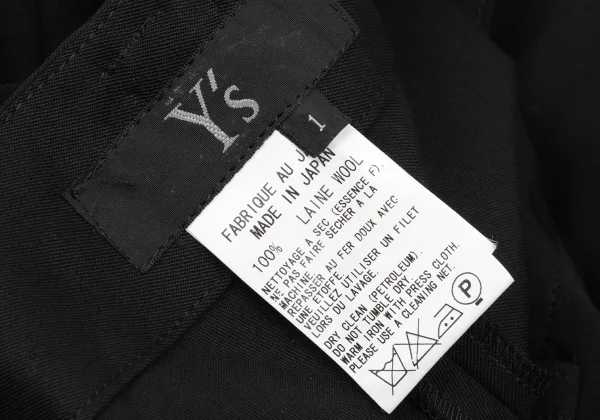 Y's Strap Wool Wide Pants K-175881_010