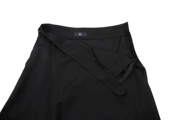 Y's Wool Gabardine Bias Switching Skirt K-175883_007