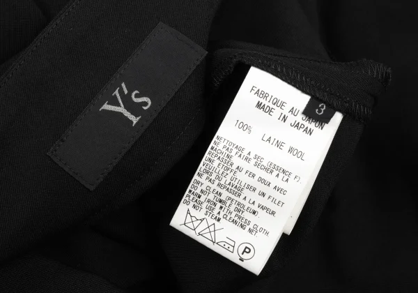 Y's Wool Gabardine Bias Switching Skirt K-175883_014