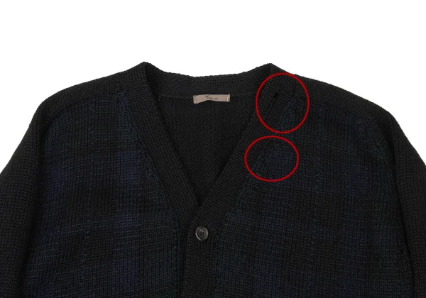Y's for men Wool Elbow Patch Knit Cardigan K-175884_002
