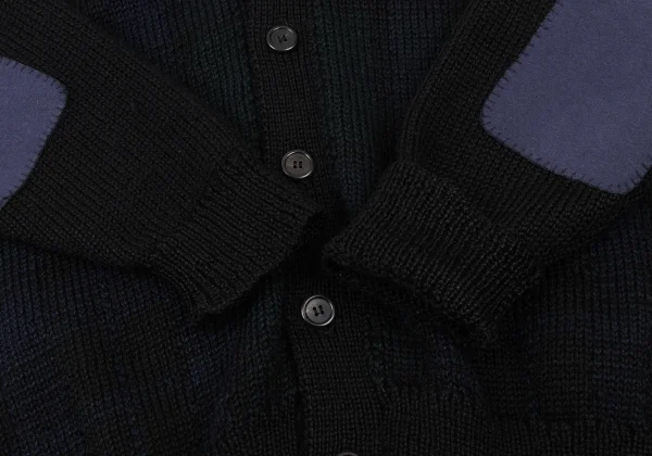 Y's for men Wool Elbow Patch Knit Cardigan K-175884_008