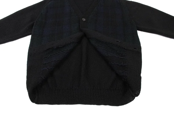 Y's for men Wool Elbow Patch Knit Cardigan K-175884_012