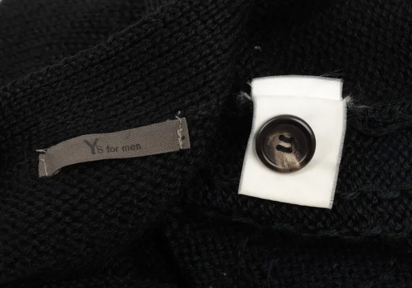 Y's for men Wool Elbow Patch Knit Cardigan K-175884_017
