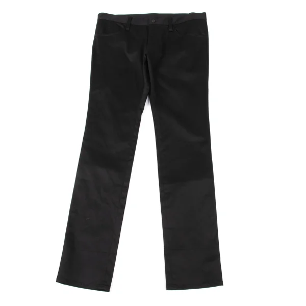 Yohji Yamamoto FEMME Cotton Stretch Pants Black 3 K-175885_001