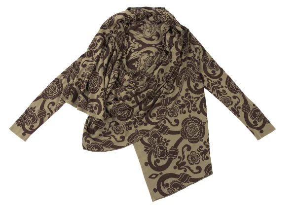 Vivienne Westwood Red Label Metallic Damask Jacquard Asymmetry Drape Cardigan K-175890_002