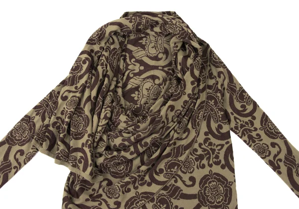 Vivienne Westwood Red Label Metallic Damask Jacquard Asymmetry Drape Cardigan K-175890_003